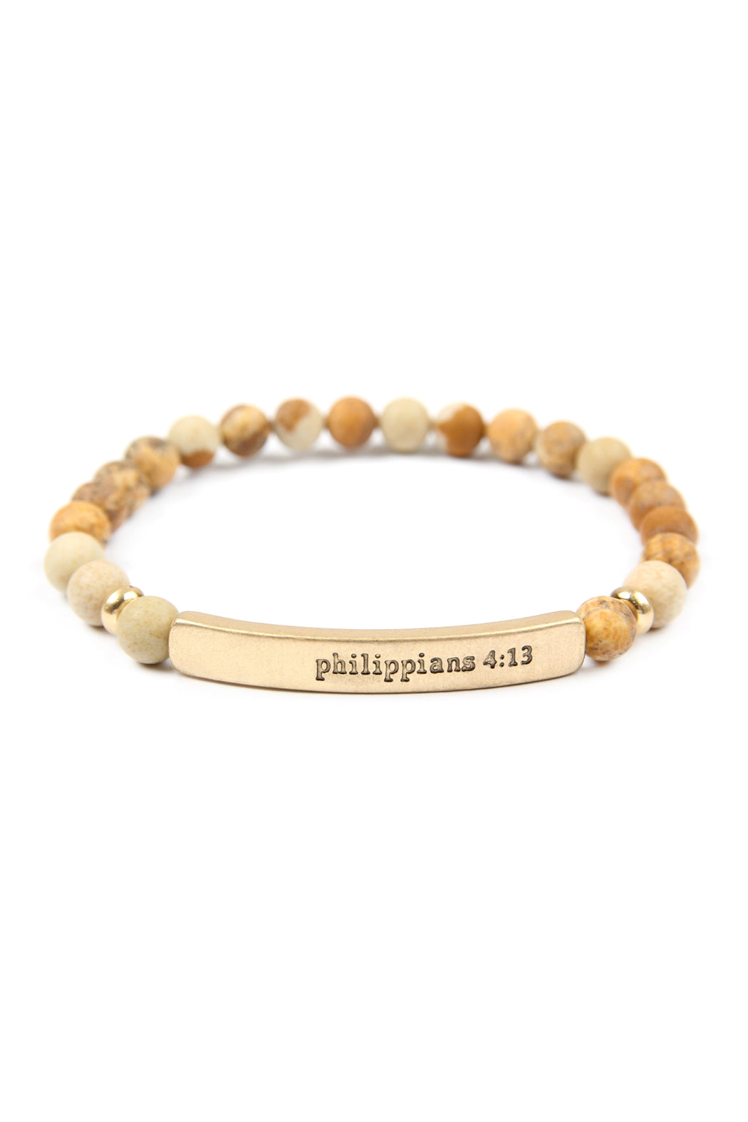 Philippians Natural Stone Stretch Bracelet (6968407687202)