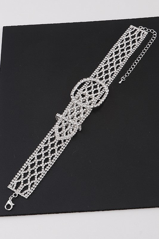 Diamond Belt Choker Necklace (6944518111266)
