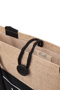 Hello Weekend Straw Tote (6880652263458)